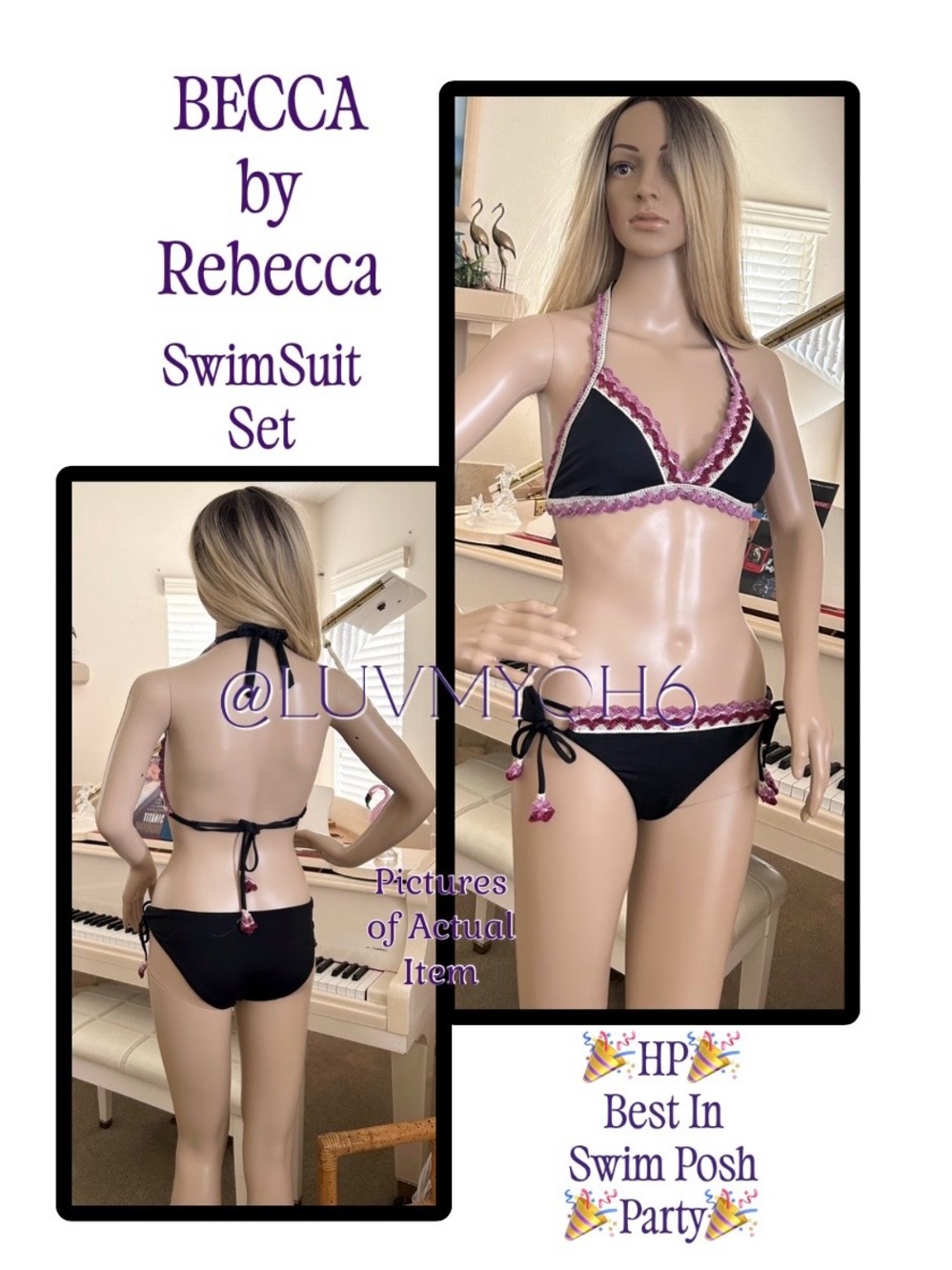 BECCA by Rebecca Mardi Gras SwimSuit Set🎉HP🎉